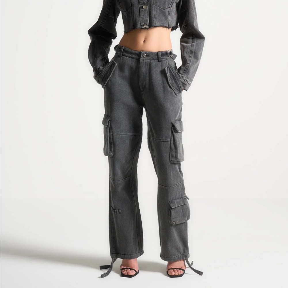 Maniere De Voir Gray Cargo Jeans